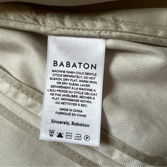 Aritzia Babaton Power Waist Open-Front Linen Cropped Blazer Jacket Beige - Sz 2 - Picture 11 of 15